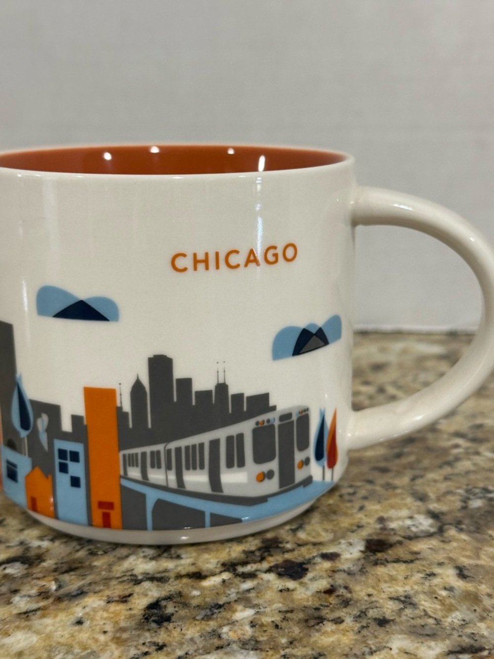 Chicago Skyline Ceramic Mug - Orange Interior